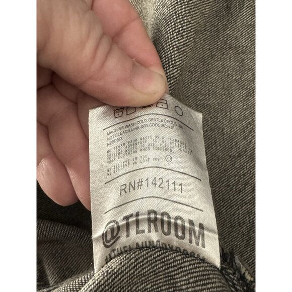 The Laundry Room Jean Jacket One Size Moto Acid Wash Rose All Day Preppy Y2K - Picture 8 of 12
